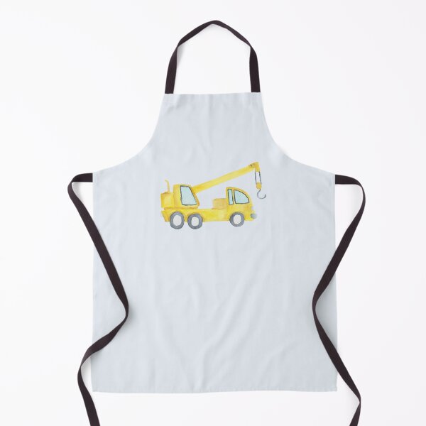 Item preview, Yellow Crane Truck – Kids Watercolor Vehicle Art designed and sold by Katherine Ann.