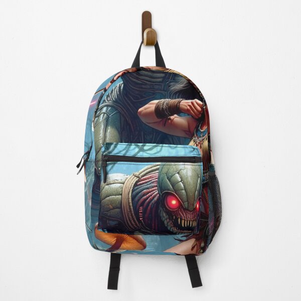 Item preview, Intergalactic alien Overlord Hunter Native American woman fantasy art graphic comic book illustration art designed and sold by Vintage Designs +.