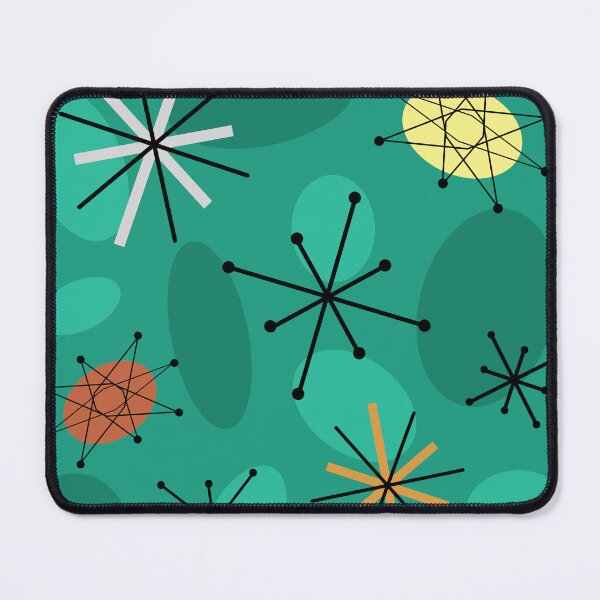 Item preview, Midcentury Sputnik Starbursts Turquoise designed and sold by thepixelgarden.