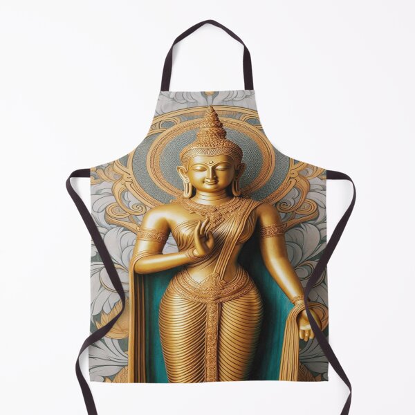 Item preview, Gilded Serenity: 8th-Century Tara on Lotus Bloom designed and sold by Naomi Gutierrez Parrish.