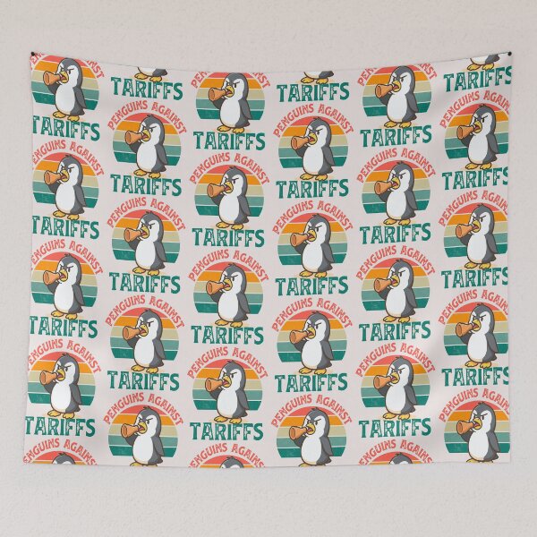 Item preview, Penguis against tariffs protest  2025 designed and sold by erozzz.