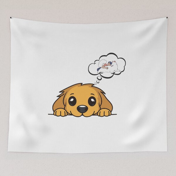 Item preview, Puppy Dreams of a Beautiful Future - Cute Dog Illustration designed and sold by MOTAS FASHION .