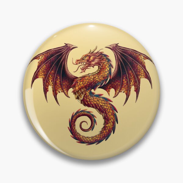 Item preview, a fierce dragon with scales shimmering in vibrant hues designed and sold by 123ks.