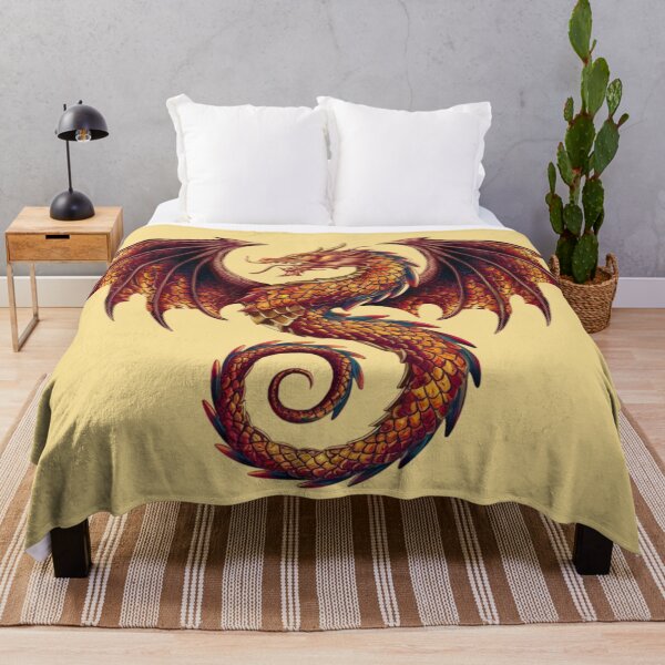 Item preview, a fierce dragon with scales shimmering in vibrant hues designed and sold by 123ks.