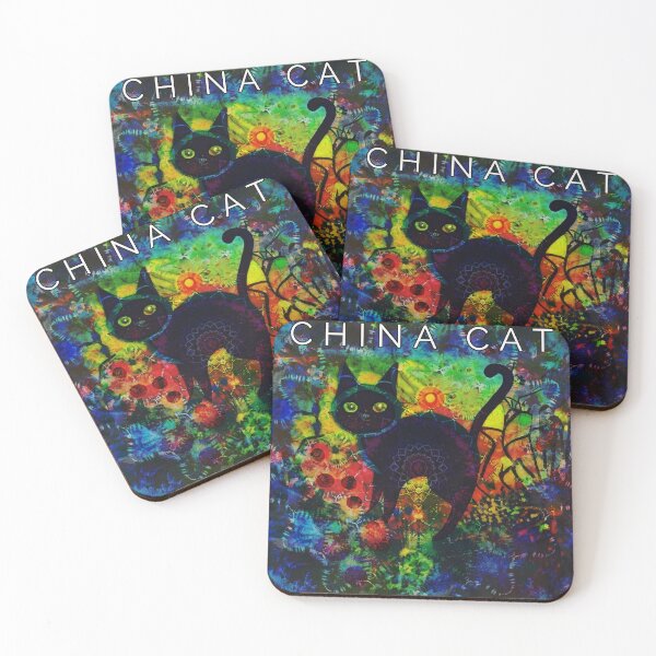 Artikelvorschau, Totenkopf Trippy China Katze entworfen und verkauft von AuroraXGreen.