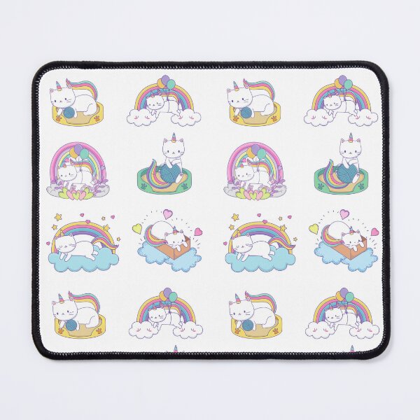 Item preview, Cute Unicorn Cat Set - Colorful Rainbow designed and sold by patternjp.