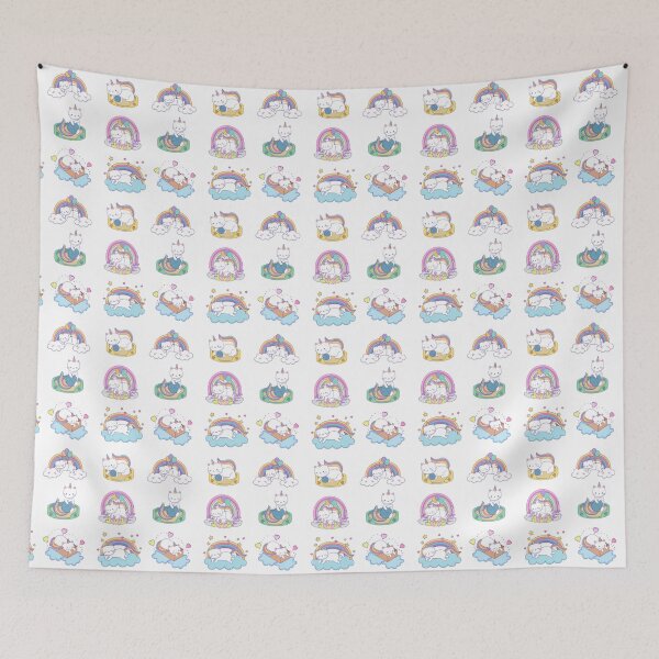 Item preview, Cute Unicorn Cat Set - Colorful Rainbow designed and sold by patternjp.