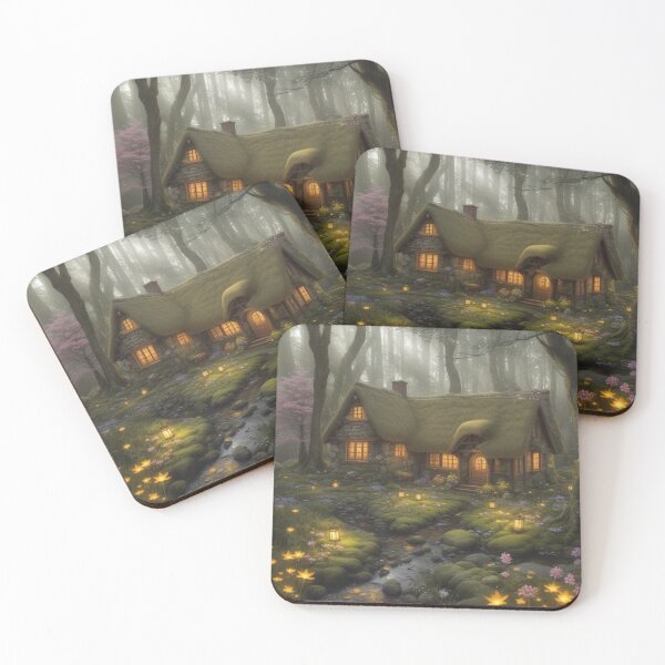Item preview, Magical Fairy House in the Woods | Whimsical Cottagecore Decor designed and sold by uglydogboutique.