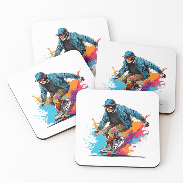 Item preview, Color Splash Skateboarder – Urban Street Style Graphic designed and sold by skycharts.