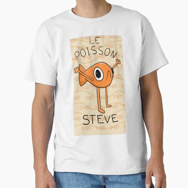 Vista previa del artículo con la obra «El pescado Steve», diseñado y vendido por DavesArtBook.