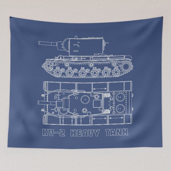 Item preview, KV-2 Russian WW2 Heavy Tank Blueprints Diagram designed and sold by MilitaryMart.