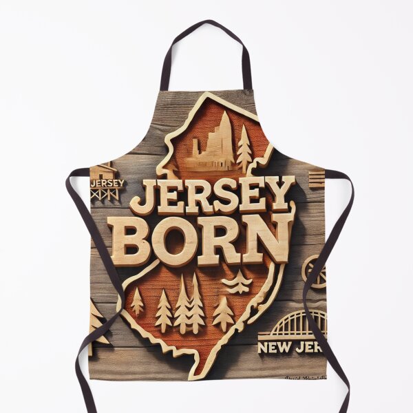 Item preview, Jersey Born – Rustic Woodcut New Jersey Pride Art designed and sold by MySheetMusicArt.
