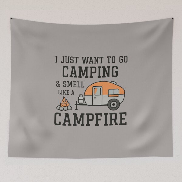Item preview, Camping Vibes Graphic T-Shirt – "I Just Want to Go Camping & Smell Like a Campfire designed and sold by Campingeve.