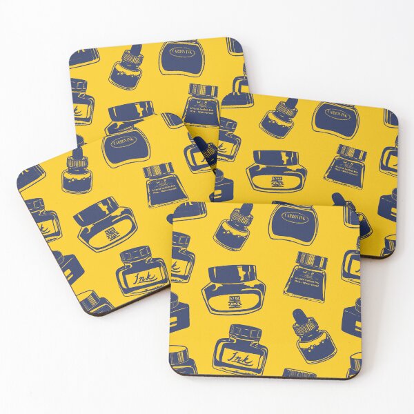 Item preview, Copy of Copy of Lovely ink pots artist material blue ink and bright yellow designed and sold by Inkworthy.