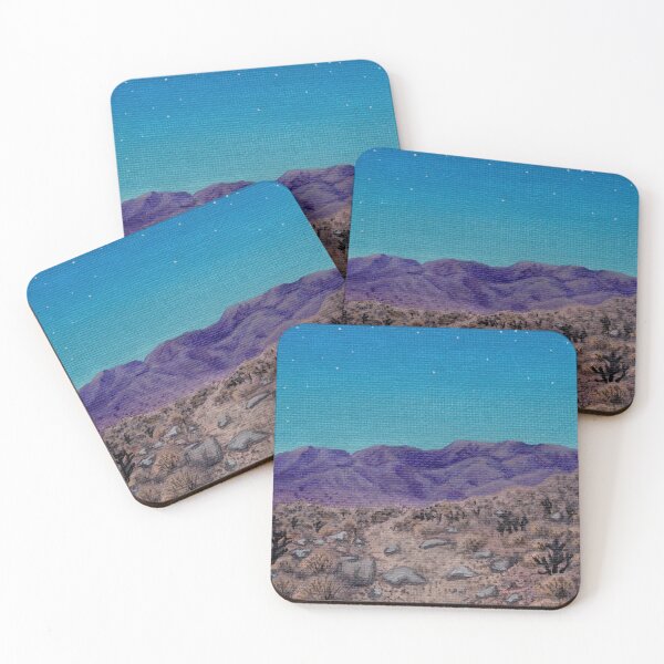 Item preview, California Desert Painting Purple Mountains and Desert Trail  designed and sold by skye-studio.