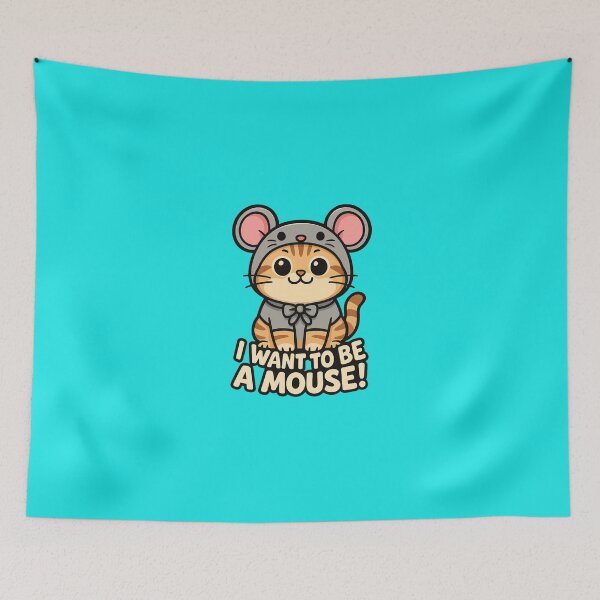 Item preview, Cute Cat in Mouse Costume – Funny Sticker designed and sold by PranaLume.