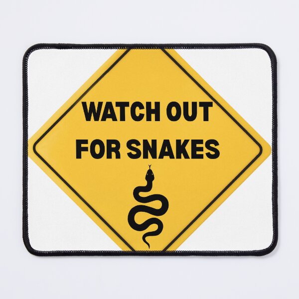 Item preview, Yellow Watch Out for Snakes designed and sold by The Dorkerie.