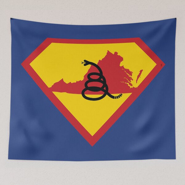 Item preview, VIRGINIAN  SHIELD - Freedom Is The Superpower - Modern Gadsden Snake Flag - Dont Tread On Me SUPERHERO VIRGINIA design designed and sold by pelagio.