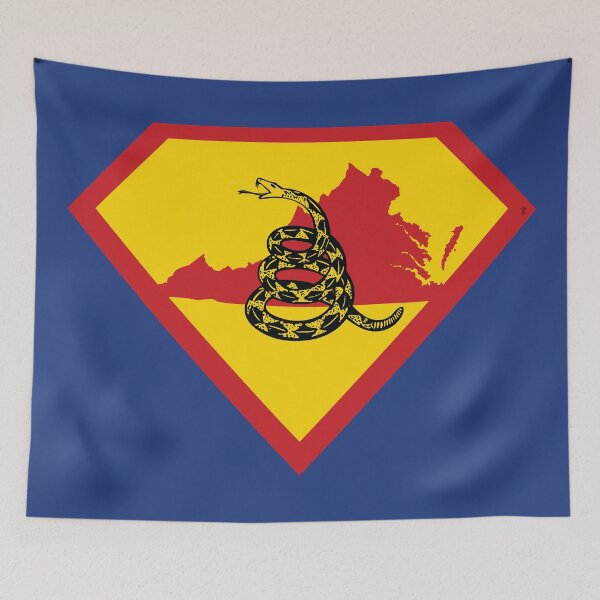 Item preview, VIRGINIAN  SHIELD - Freedom Is The Superpower -  Gadsden Snake Flag - Dont Tread On Me SUPERHERO VIRGINIA design designed and sold by pelagio.