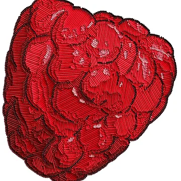 Artwork thumbnail, Embroidered Raspberry by j-eka
