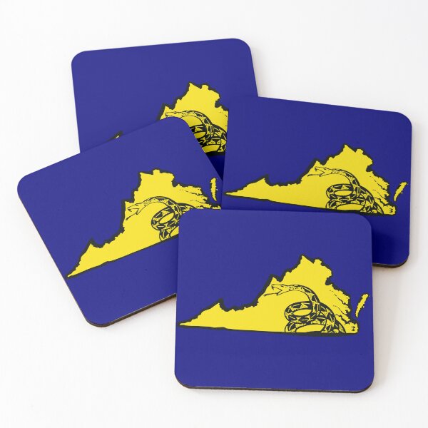 Item preview, VIRGINIA  - Libertarian - Don't Tread On Me Gadsden Snake on VIRGINIAN Map designed and sold by pelagio.