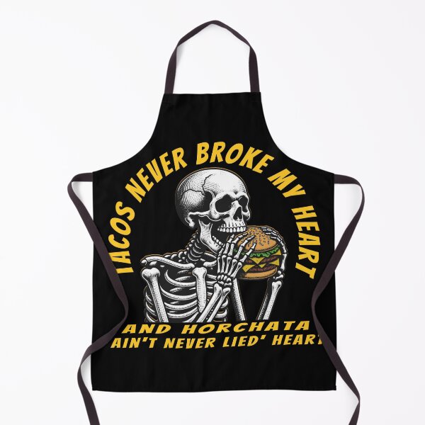 Item preview, Tacos Never Broke My Heart and Horchata Ain't Never Lied Skeleton with Burger Graphic Design designed and sold by ArtDesignTp.