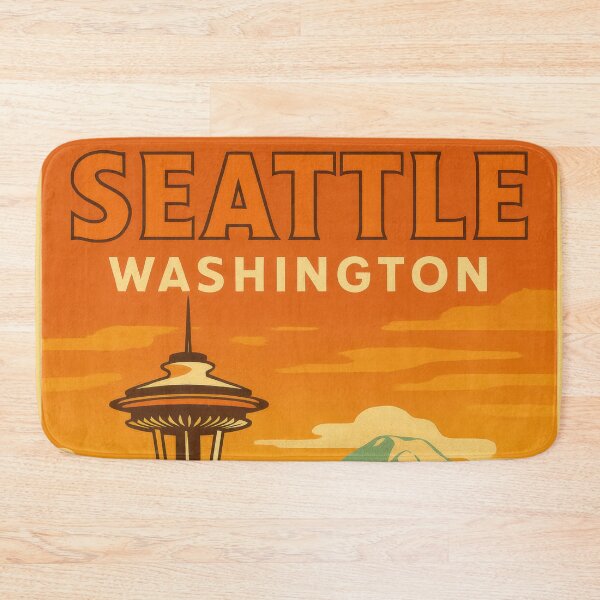 Item preview, Retro Seattle Travel Poster designed and sold by digital-savant.