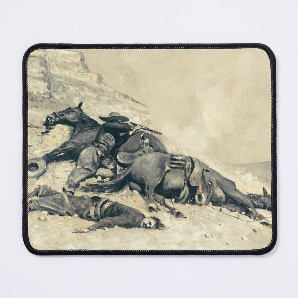 Item preview, Cowboys Under Attack - Vintage American Western Print designed and sold by VintageSpaceArt.