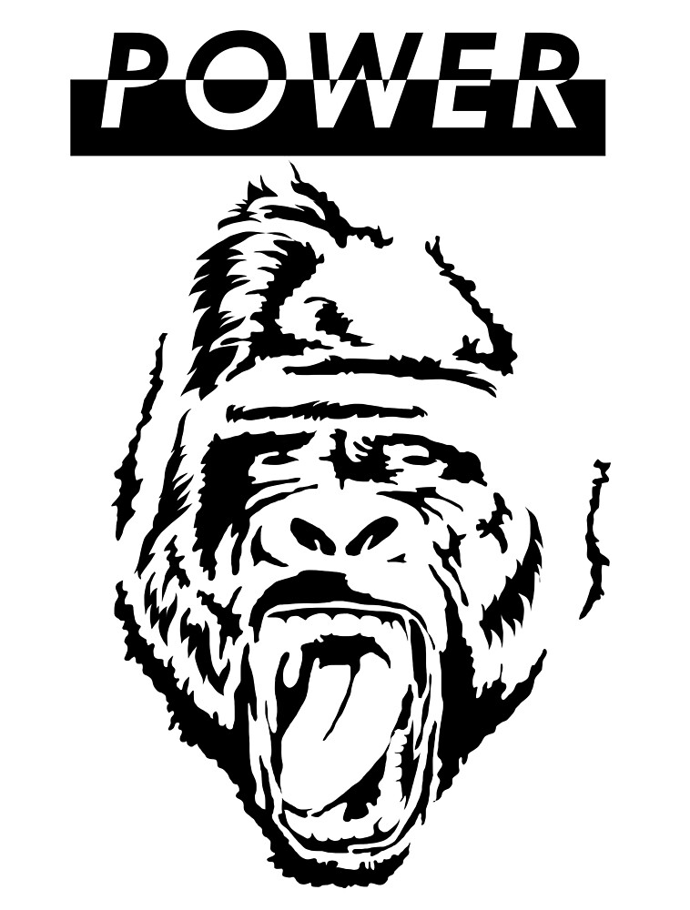 "Gorilla is power" by BananaPrints | Redbubble