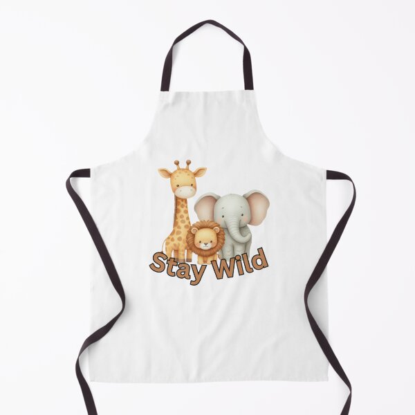 Item preview, Stay Wild with Lion Elephant and Giraffe designed and sold by TheEmptyBottleStudio.
