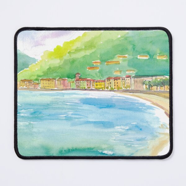 Item preview, Domaso Lake Como Italy Waterfront Scene designed and sold by artshop77.
