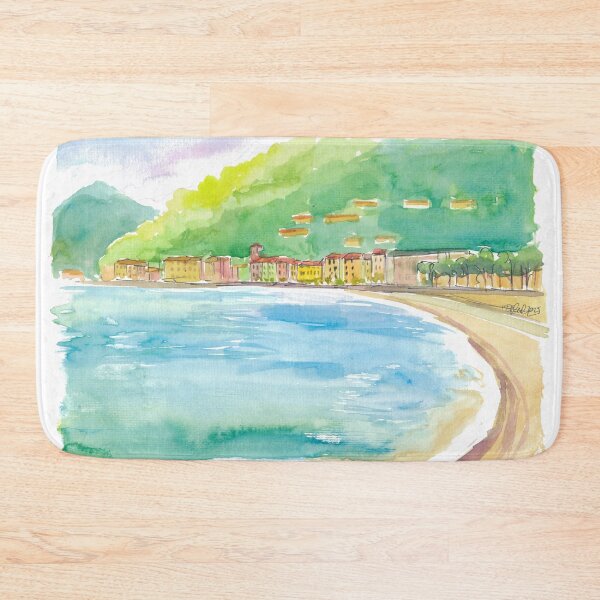 Item preview, Domaso Lake Como Italy Waterfront Scene designed and sold by artshop77.
