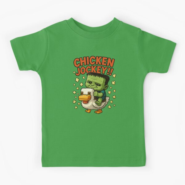 Vista previa del artículo con la obra «Pollo Jockey Minecraft», diseñado y vendido por ReasonsImBroke.