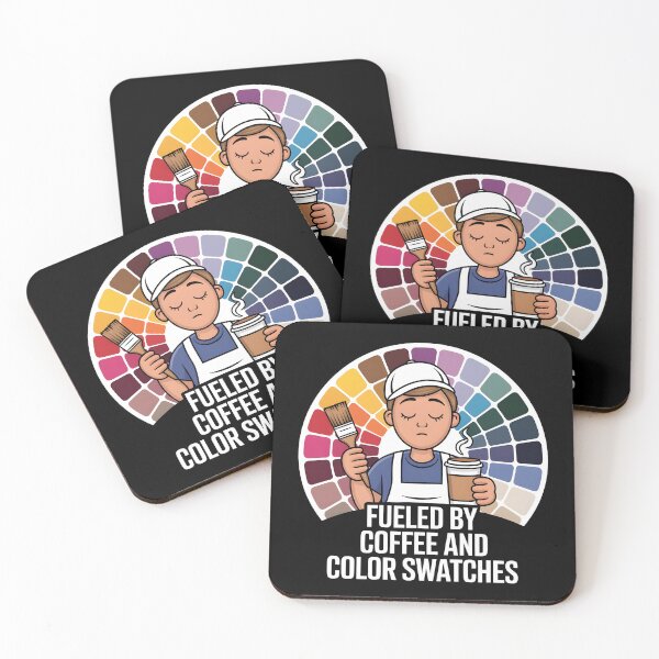 Item preview, Fueled By Coffee and Color Swatches Painting Painter Caffeine designed and sold by Davidpama.