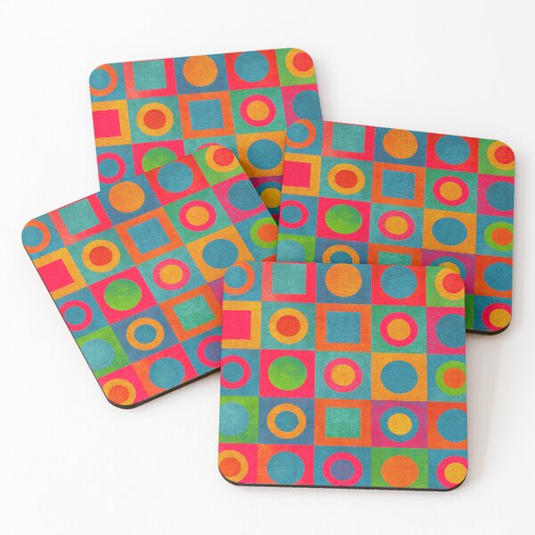 Item preview, Bright colored geometric squares designed and sold by karinasalwaszka.