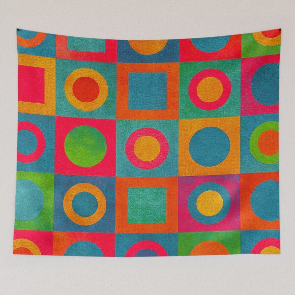 Item preview, Bright colored geometric squares designed and sold by karinasalwaszka.