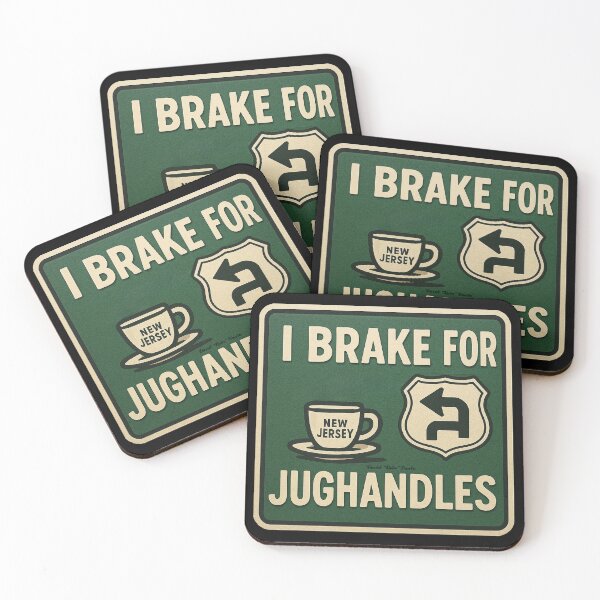 Item preview, I Brake for Jughandles – New Jersey Traffic Humor Sign designed and sold by MySheetMusicArt.