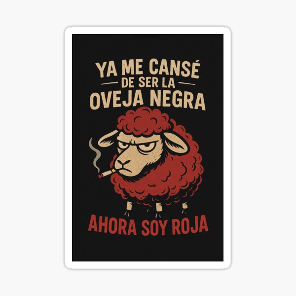 Oveja Roja Pegatina