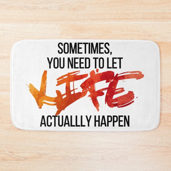 Item preview, Mindfulness Wall Art | Let Life Happen | Fire Watercolor Inspiration Gift designed and sold by TextMuse.