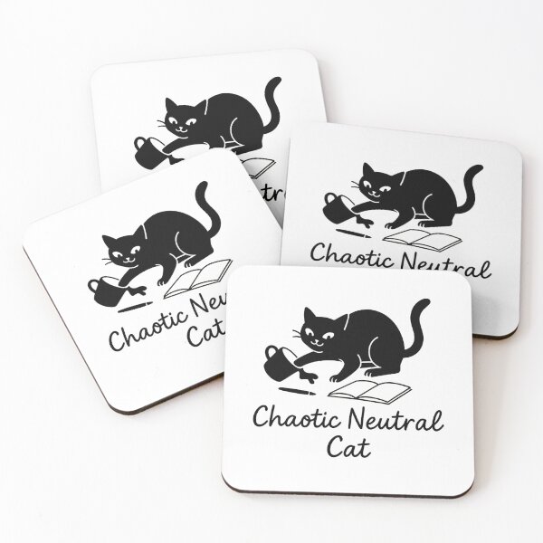 Item preview, Chaotic Neutral Cat – Witchy Minimalist Cat Design with Attitude designed and sold by JustMeditateIt.
