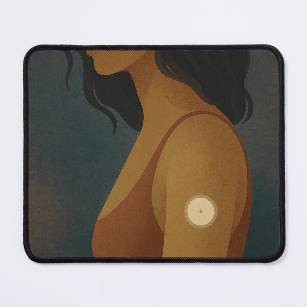 Item preview, Woman with Glucose Sensor — Minimalist Diabetes Awareness Art designed and sold by Lacritsa .