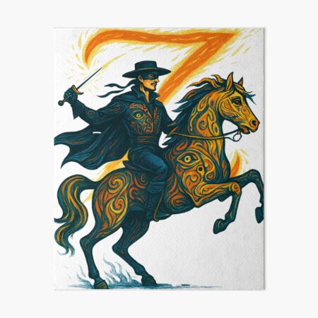 Item preview,  Zorro Fan Art | Masked Rider on Horse with Bold Z Symbol  designed and sold by DrawHandArt.