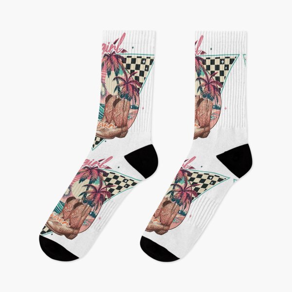 Artikelvorschau, Feral Girl Summer – Western-Strandstiefel mit Retro-Grafik entworfen und verkauft von Cowgirl Sister 12.