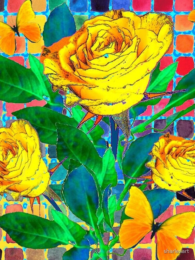 Thumbnail 4 of 4, Samsung Galaxy Phone Case, YELLOW ROSES COLOR ABSTRACT designed and sold by sharlesart.