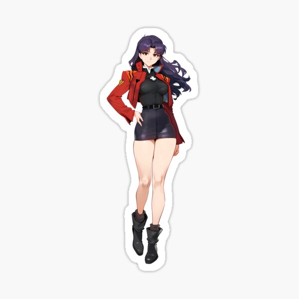 Vista previa del artículo con la obra «Misato Katsuragi, de pie», diseñado y vendido por UleDesigns.