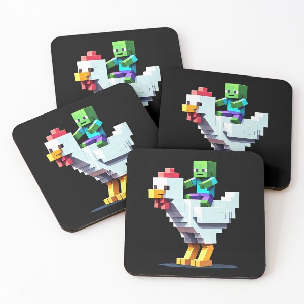 Item preview,  Chicken Jockey funny minecraft zombie chicken designed and sold by BrightNook.