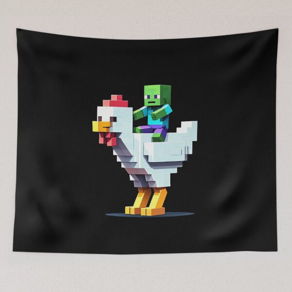 Item preview,  Chicken Jockey funny minecraft zombie chicken designed and sold by BrightNook.