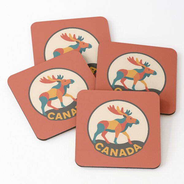 Item preview, Colourful Canadian Moose designed and sold by Orca Chuckle Studios.