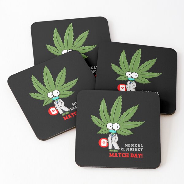 Item preview, Medical Match Day comic design with cannabis leaf and doctor figure – humorous motif for medical students designed and sold by KolbaVison.