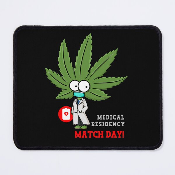 Item preview, Medical Match Day comic design with cannabis leaf and doctor figure – humorous motif for medical students designed and sold by KolbaVison.